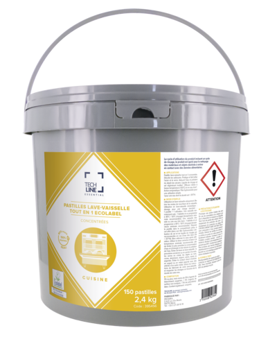 PASTILLES LAVE VAISSELLE TOUT EN 1 TECHLINE ECOLABEL X150 - 2