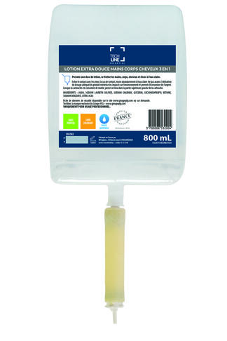 SAVON MAINS CORPS & CHEVEUX TECHLINE CARTOUCHE 800ML X6
