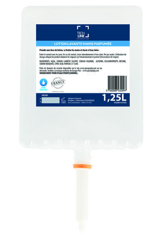 SAVON MAIN PARFUMÉ TECHLINE CARTOUCHE 1250ML X9