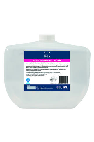SAVON MOUSSE TECHLINE PARFUMÉ CARTOUCHE 800ML X8