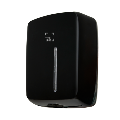 DISTRIBUTEUR D’ESSUIE-MAINS PLIÉS TECHLINE 600 FORMATS NOIR