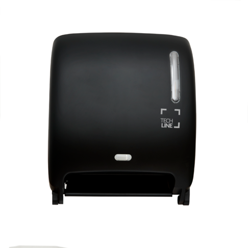 DISTRIBUTEUR D'ESSUIE-MAINS ROULEAUX À DÉTECTION OPTIQUE TECHLINE NOIR