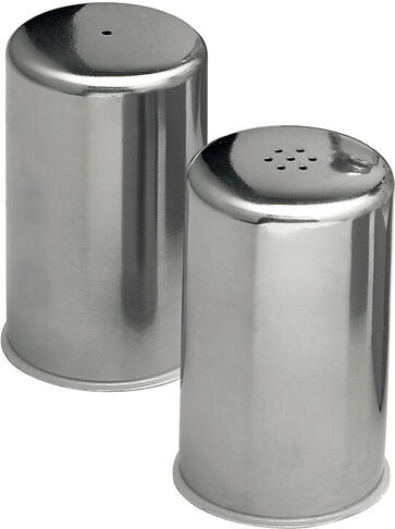 SET SALIÈRE-POIVRIÈRE EN ACIER INOXYDABLE H 70 MM