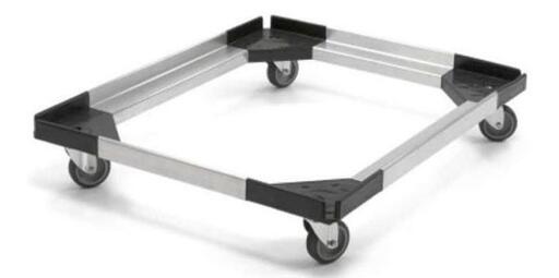 SOCLE 60X40CM POUR CONTENEUR TRAITEUR ROULETTES