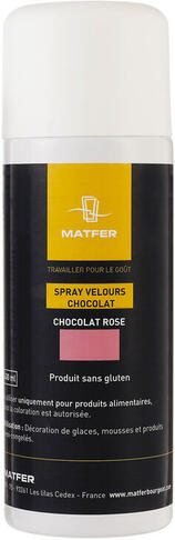 SPRAY POUR DÉCORS VELOURS EN CHOCOLAT VELOURS CHOCO ROSE 400 ML