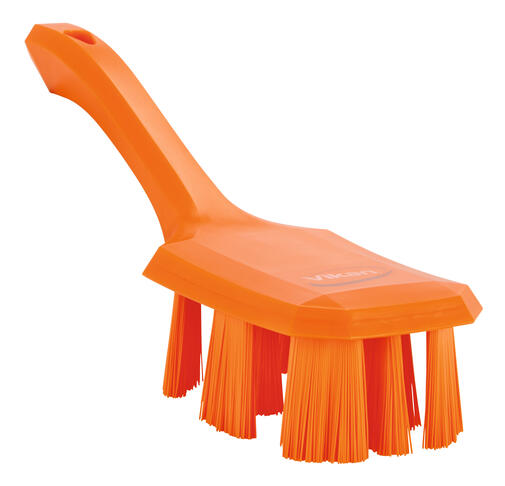 BROSSE A MAIN UST MANCHE COURT 26CM FIBRE DURE ORANGE