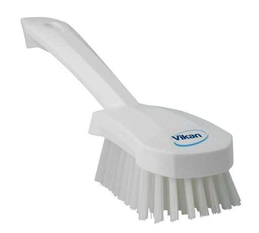 BROSSE A MAIN ALIMENTAIRE MANCHE 27CM FIBRE DURE BLANC
