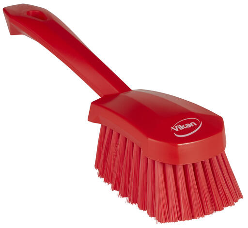 BROSSE A MAIN MANCHE COURT 27CM SOUPLE ROUGE