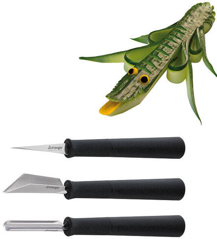 SET DE 3 OUTILS À SCULPTER INOX