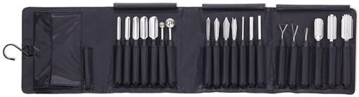 SET DE 20 OUTILS À SCULPTER INOX