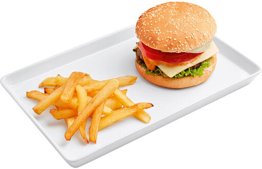 PLAT RECTANGULAIRE EN PORCELAINE BLANCHE 30 X19 CM