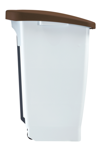 POUBELLE A PEDALE MOBILY 60L BLANC / MARRON