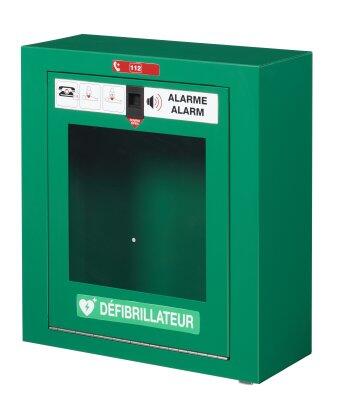 BOÎTIER DÉFIBRILLATEUR CLINIX VERT MENTHE AVEC ALARME 100DB
