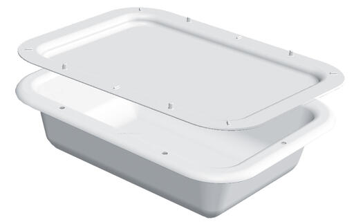 DEMI BAC À PÂTON 40X30X10,5 CM - 7 L - BLANC