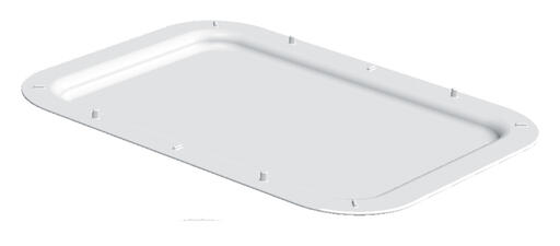 COUVERCLE DEMI BAC À DIVISEUSE 40X30 CM - 7 L - BLANC