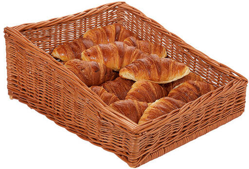 MANNE INCLINÉE EN OSIER VERNIS 50 X 43 CM