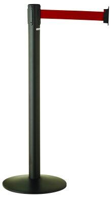 BARRIERES SUR SOCLE PACEO AVEC SANGLE RETRACTABLE 3M GRIS / ROUGE X2