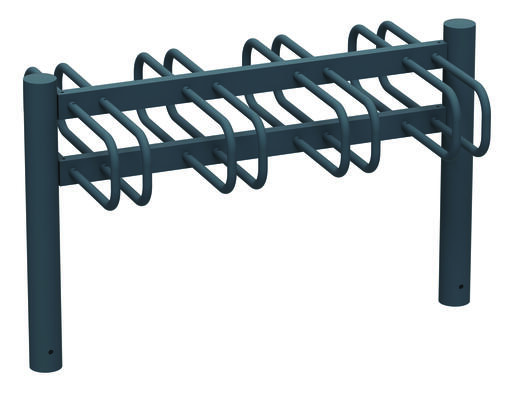 APPUI-VELOS CYCLO TENOR TETE BOMBEE 2X4 ARCS ANTHRACITE MAT