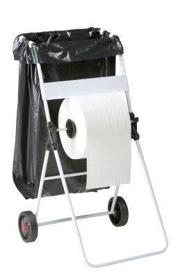 DEROULEUR MOBILE SUR PIED POUR BOBINE AVEC SUPPORT SAC