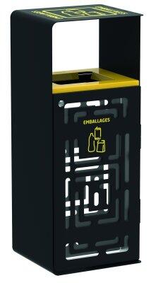 CORBEILLE AJOUREE ARTRI 110L EMBALLAGE JAUNE / GRIS MANGANESE