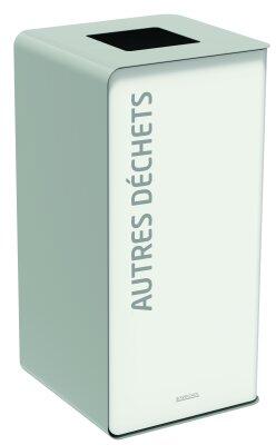 POUBELLE DE TRI CUBATRI 75L DECHETS DIVERS BLANC / GRIS