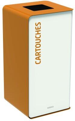 POUBELLE DE TRI CUBATRI 75L CARTOUCHES BLANC / MARRON