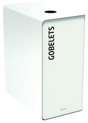 POUBELLE DE TRI CUBATRI 90L GOBELETS BLANC / BLANC