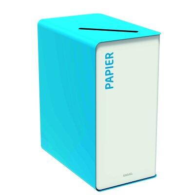 POUBELLE DE TRI CUBATRI 90L DECHETS PAPIER BLANC / BLEU
