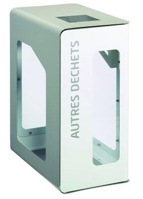 POUBELLE DE TRI VIGIPIRATE CUBATRI 90L DECHETS DIVERS BLANC / GRIS