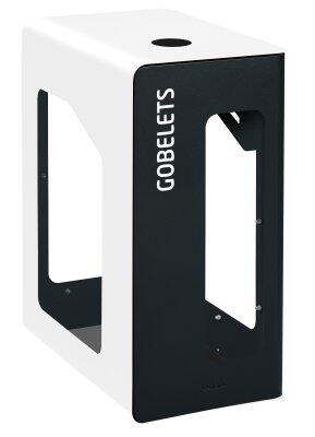 POUBELLE DE TRI VIGIPIRATE CUBATRI 90L GOBELETS GRIS MANGANESE / BLANC
