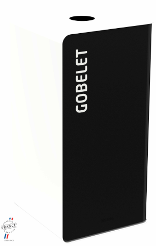 POUBELLE DE TRI CUBATRI 75L GOBELETS GRIS MANGANESE / BLANC