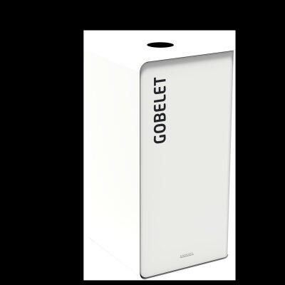 POUBELLE DE TRI CUBATRI 40L GOBELETS BLANC / BLANC