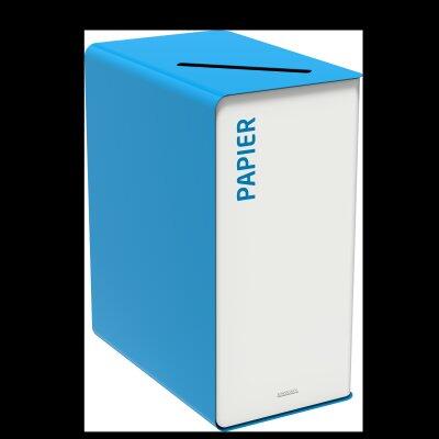 POUBELLE DE TRI CUBATRI 65L DECHETS PAPIER BLANC / BLEU