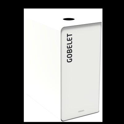 POUBELLE DE TRI CUBATRI 65L GOBELETS BLANC / BLANC