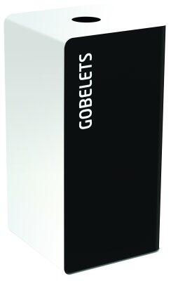 POUBELLE DE TRI CUBATRI 40L GOBELETS GRIS MANGANESE / BLANC