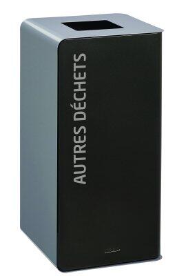 POUBELLE DE TRI CUBATRI 40L DECHETS DIVERS GRIS MANGANESE / GRIS