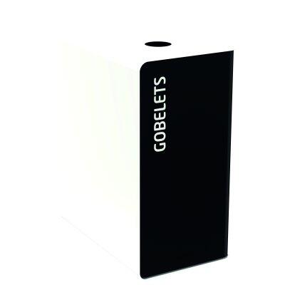 POUBELLE DE TRI CUBATRI 65L GOBELETS GRIS MANGANESE /BLANC