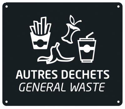 PLAQUE POUR SUPPORT SAC COLLEC AUTRES DECHETS