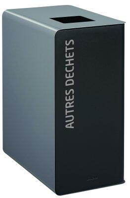 POUBELLE DE TRI CUBATRI 65L DECHETS DIVERS GRIS MANGANESE / GRIS