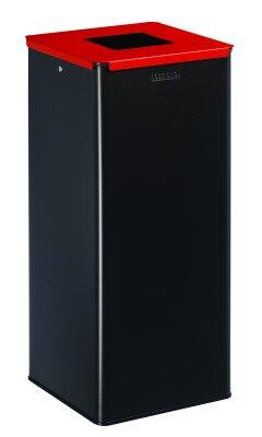 POUBELLE DE TRI CALITRI 40L GRIS MANGANESE / ROUGE