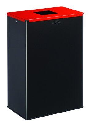 POUBELLE DE TRI CALITRI 60L GRIS MANGANESE / ROUGE