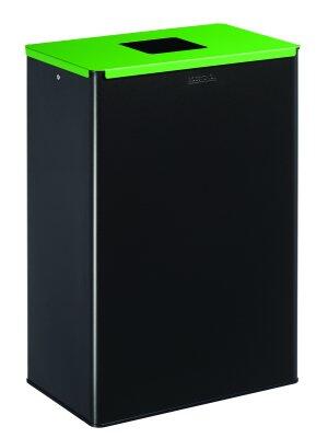 POUBELLE DE TRI CALITRI 60L GRIS MANGANESE / VERT
