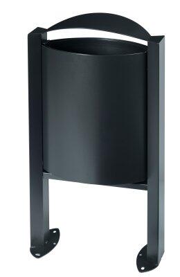 CORBEILLE SUR PIED ARKEA 40L GRIS ANTHRACITE MAT