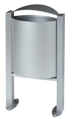 CORBEILLE SUR PIED ARKEA 40L GRIS METAL