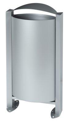 CORBEILLE SUR PIED ARKEA 60L GRIS METAL