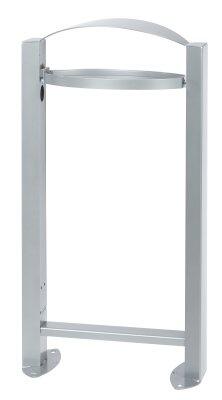 CORBEILLE VIGIPIRATE ARKEA SUR PIED 60L GRIS METAL