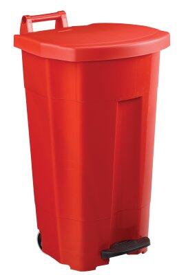 POUBELLE A PEDALE BOOGY 90L 2 ROUES ROUGE / ROUGE