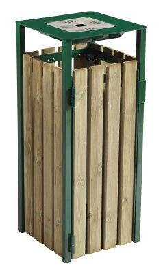 CENDRIER CORBEILLE MURAL OU SUR PIED EDEN 1.5L/110L VERT MOUSSE