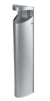 CENDRIER MURAL OU SUR PIED KOA 10L GRIS METAL