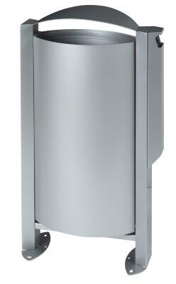 CENDRIER CORBEILLE SUR PIED ARKEA 3L/60L GRIS METAL